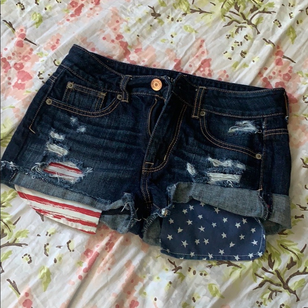 ISO American Eagle Red, White and Blue Shorts